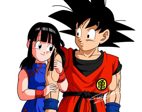 dragon ball z goku meets chi chi|dragon ball chi and goku.